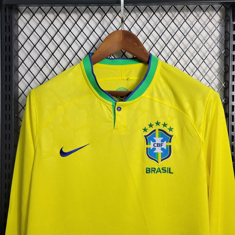 Camisa Seleção Brasil Titular Manga comprida 23/24 - Nike Torcedor Masculina