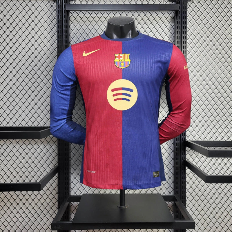 Camisa Barcelona Home 24/25 - Nike Versão Jogador Manga Longa - Lançamento