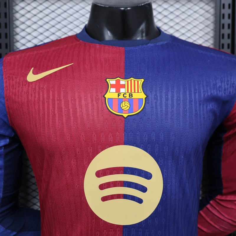 Camisa Barcelona Home 24/25 - Nike Versão Jogador Manga Longa - Lançamento