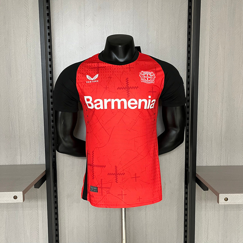 Camisa Leverkusen lll - 24/25 - Versão Jogador - Vermelho