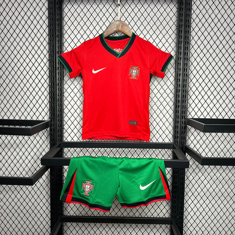 Kit Infantil Portugal Titular 24/25 - Vermelho