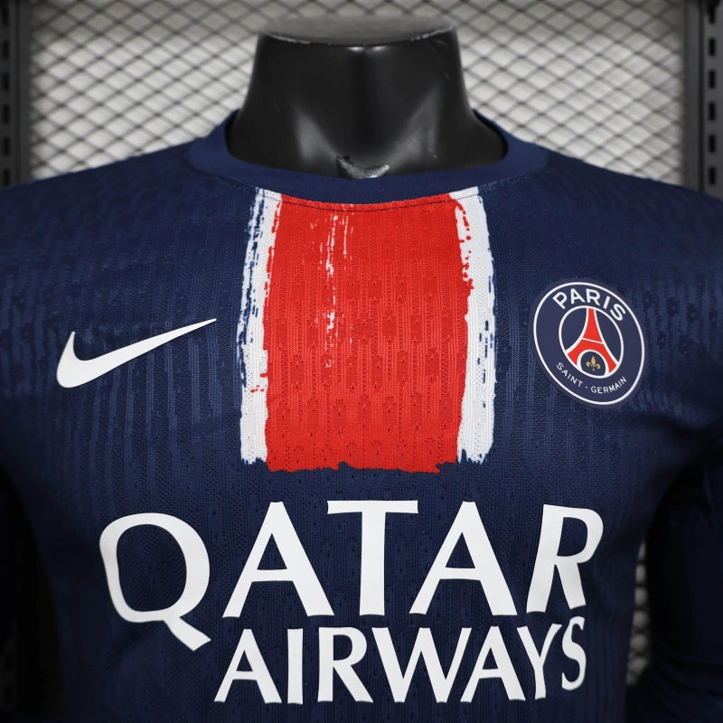 Camisa PSG home 24/25 - Nike Versão Jogador Manga Longa - Lançamento