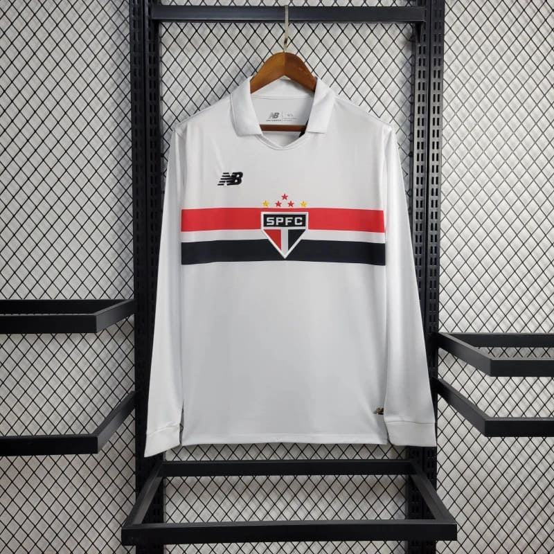 Camisa São Paulo Titular 24/25 - New Balance Torcedor Manga Longa