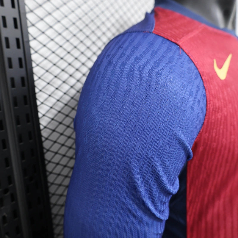 Camisa Barcelona Home 24/25 - Nike Versão Jogador Manga Longa - Lançamento