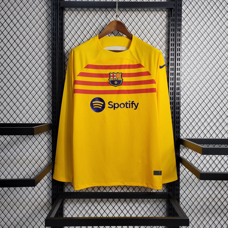 Camisa Barcelona 4 Manga comprida 23/24 - Nike torcedor Masculino