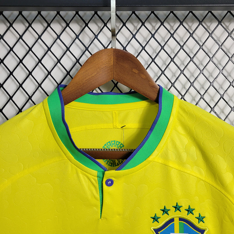 Camisa Seleção Brasil Titular Manga comprida 23/24 - Nike Torcedor Masculina