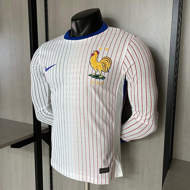 Camisa França 24/25 - Versão Jogador Manga Longa - Branco