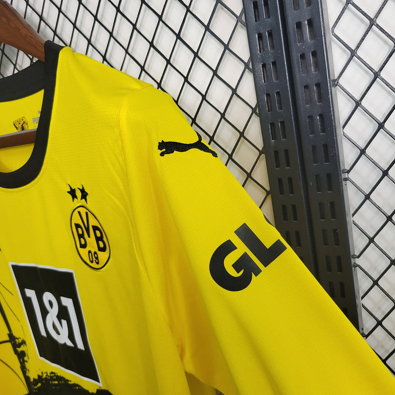 Camisa Borússia Dortmund Titular 23/24 - Puma Torcedor Manga Longa