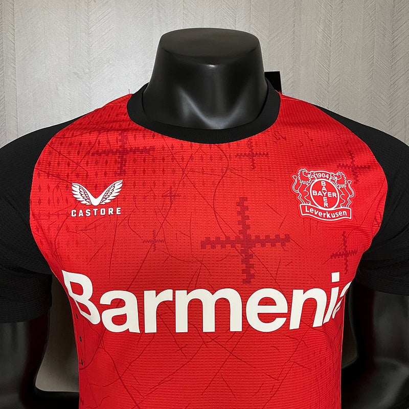 Camisa Leverkusen lll - 24/25 - Versão Jogador - Vermelho