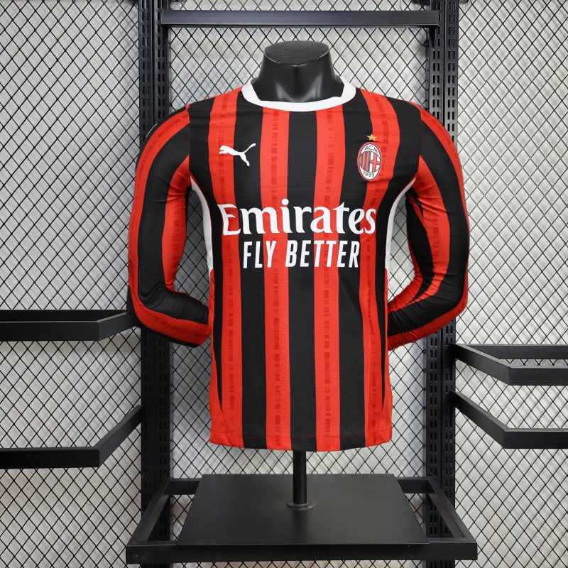 Camisa Ac de Milan Home 23/24 - Versão Jogador Manga Longa