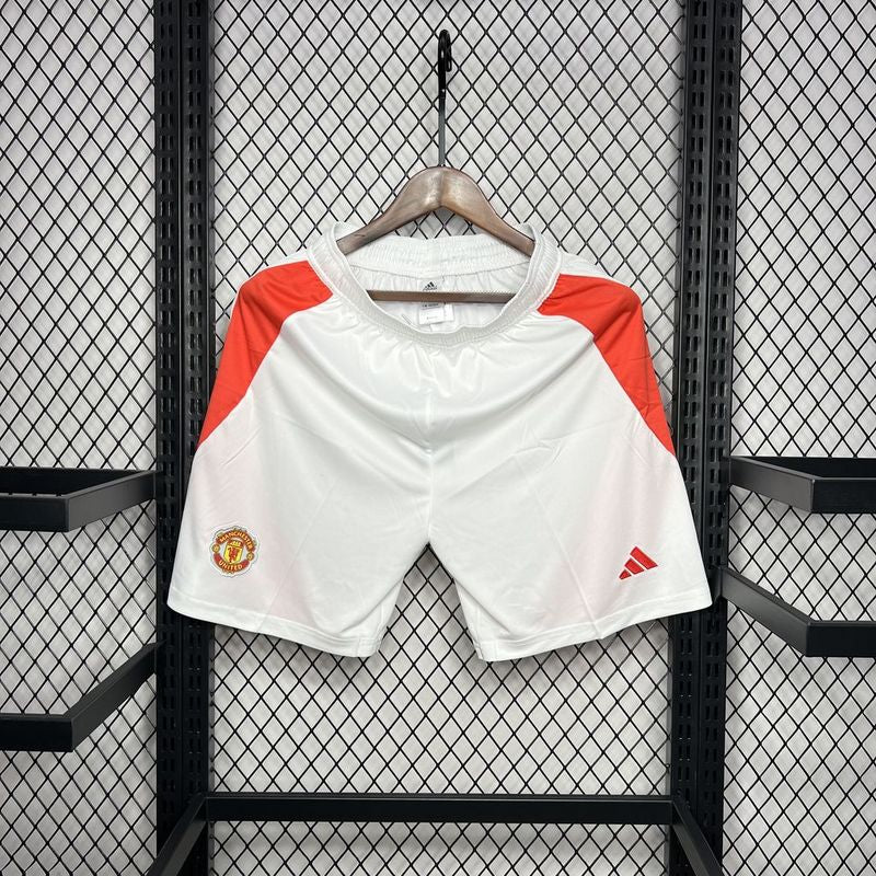 Calção Manchester United Titular - Adidas 24/25 - Branco