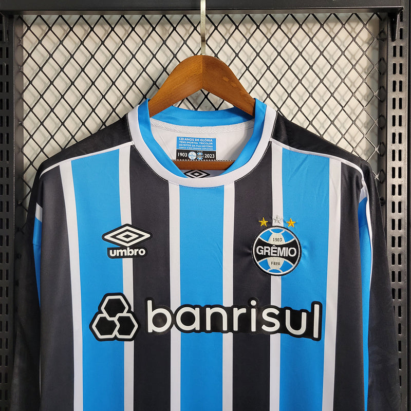 Camisa Grêmio Titular 23/24 - Umbro Torcedor Manga Longa