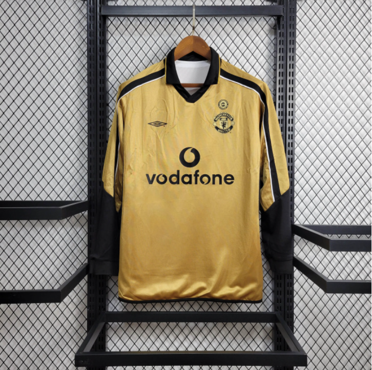 Camisa Manchester United  01/02 Edição 100 anos Dupla Face - Umbro Torcedor Retro Manga Comprida