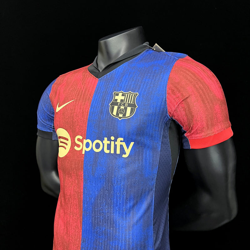 Camisa Barcelona 24/25 - Versão Jogador Vermelho/Azul