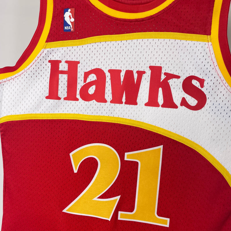 Camisa NBA Atlanta Hawks 86/87 Mitchell & Ness retrô