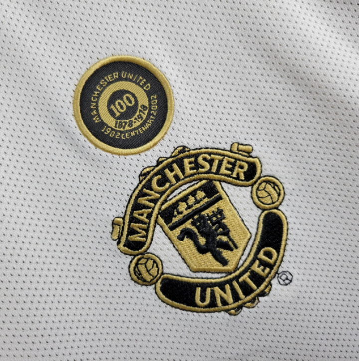 Camisa Manchester United  01/02 Edição 100 anos Dupla Face - Umbro Torcedor Retro Manga Comprida