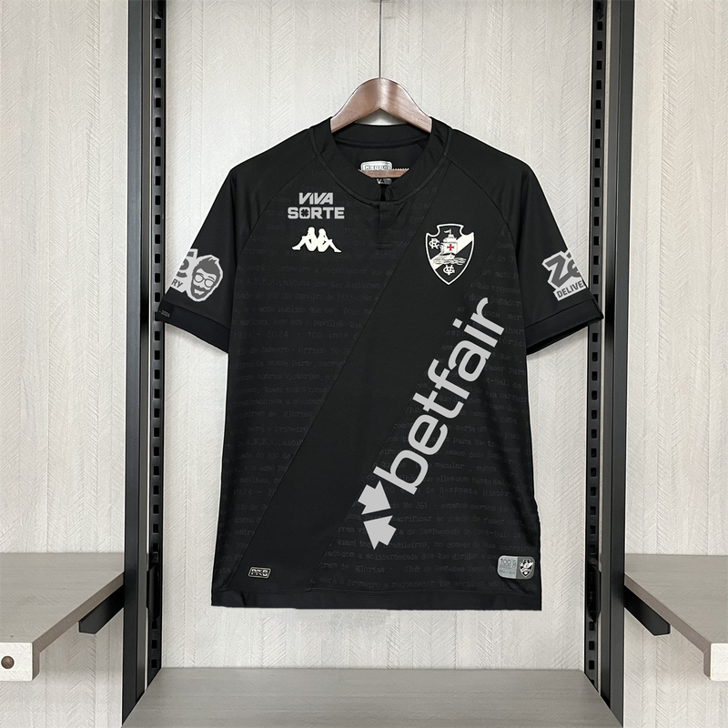 Camisa Vasco da Gama edição Balck C/Pachs 24/25 - KAPPA Torcedor Masculino - Lançamento