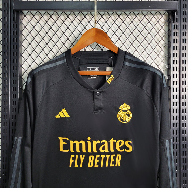 Camisa Real Madrid ll Black 23/24 - Torcedor Manga Longa