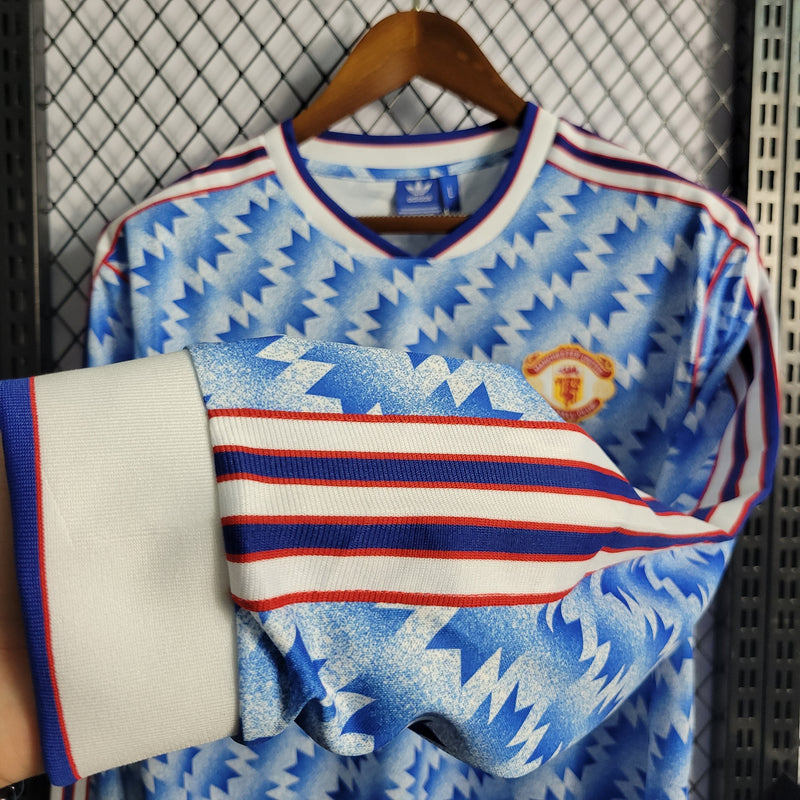 Camisa Manchester United Reserva 90/92 - Versão Retro Manga Longa