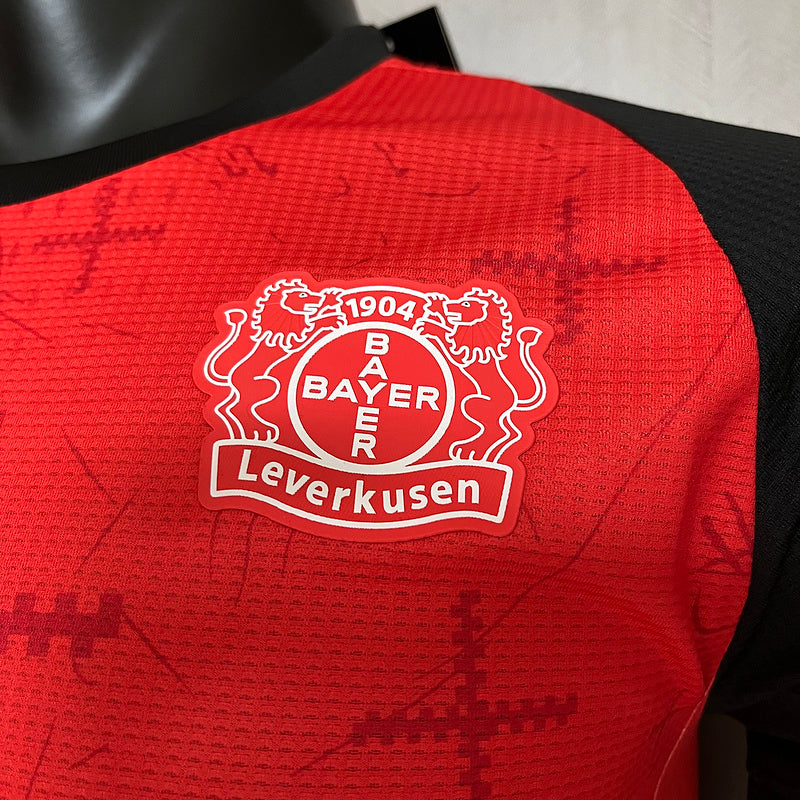 Camisa Leverkusen lll - 24/25 - Versão Jogador - Vermelho