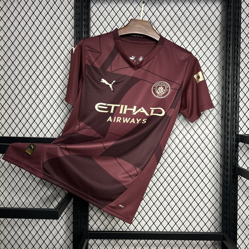 Camisa Manchester City 24/25 - Versão Torcedor - Vinho