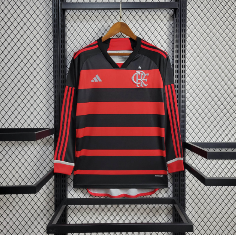 Camisa Flamengo 24/25 - Adidas Torcedor Manga Longa