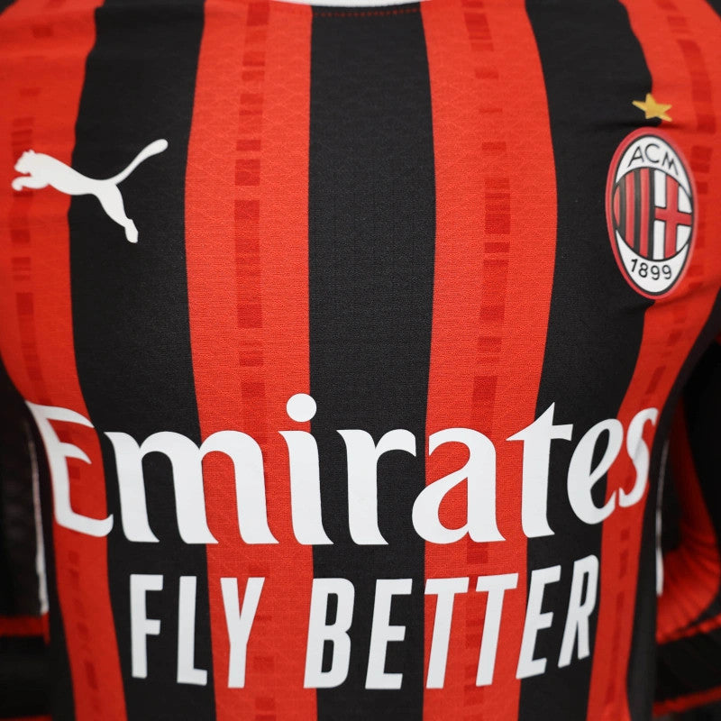 Camisa Ac de Milan Home 23/24 - Versão Jogador Manga Longa