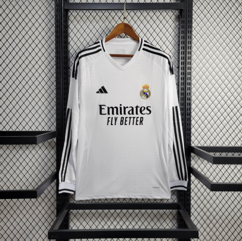 Camisa Real Madrid Titular 24/25 - Adidas Torcedor Manga Longa