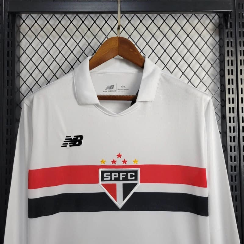 Camisa São Paulo Titular 24/25 - New Balance Torcedor Manga Longa