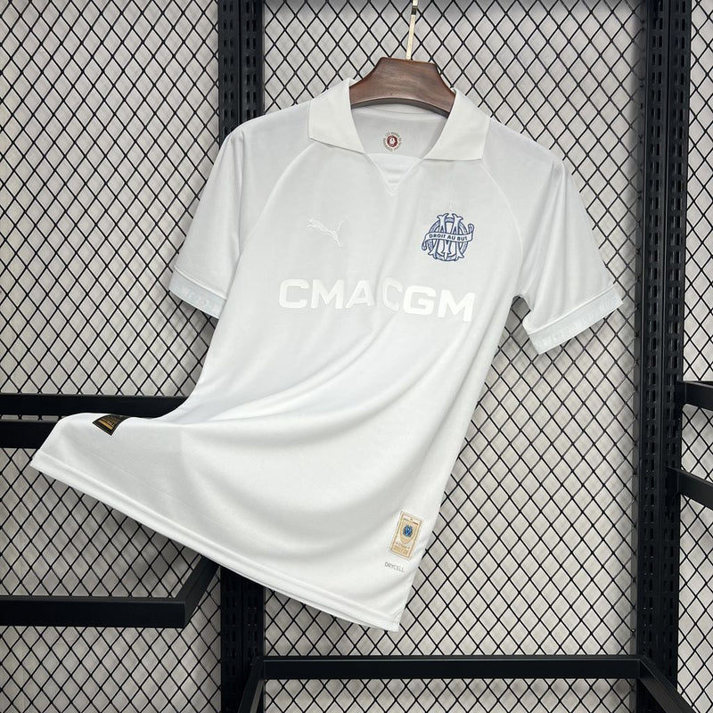 Camisa Marselha Edição 125th Anniversary White - 24/25 Puma Versão Torcedor  - Lançamento