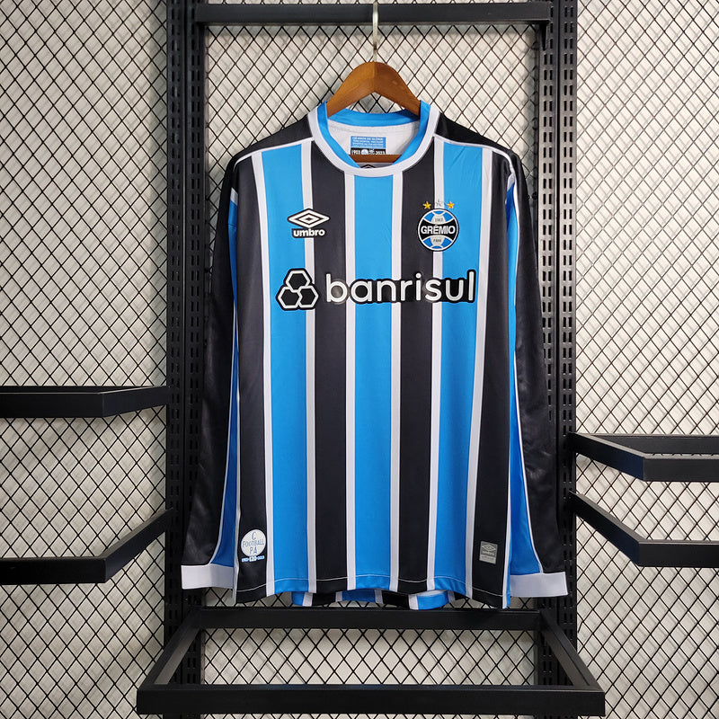 Camisa Grêmio Titular 23/24 - Umbro Torcedor Manga Longa