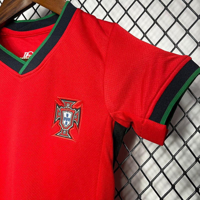 Kit Infantil Portugal Titular 24/25 - Vermelho