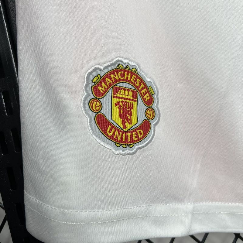 Calção Manchester United Titular - Adidas 24/25 - Branco