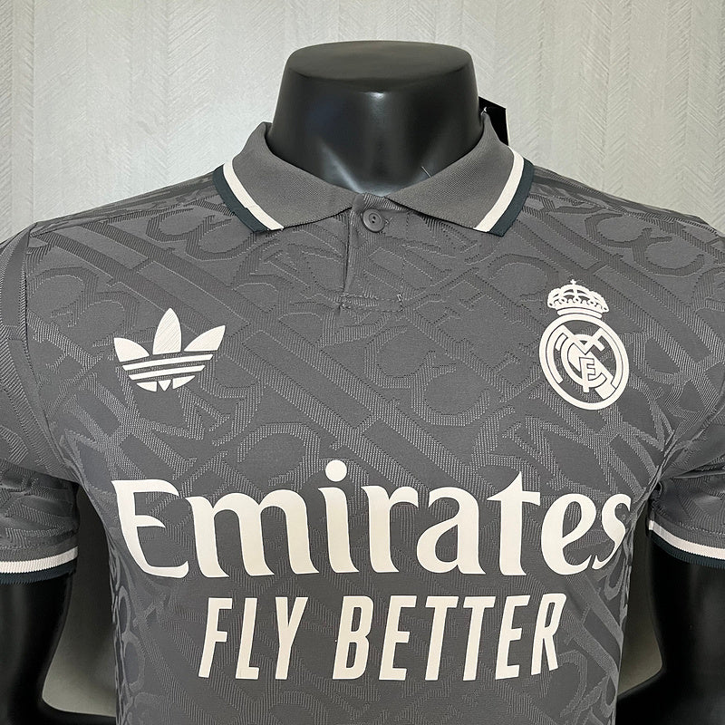 Camisa Real Madrid Polo 24/25 - Versão Jogador - Cinza