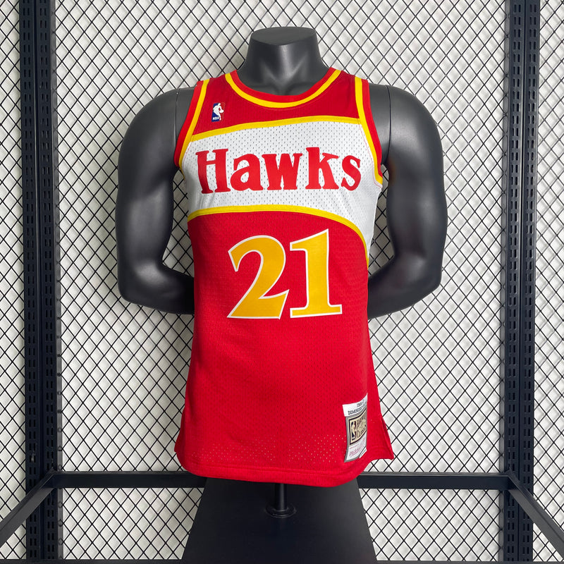 Camisa NBA Atlanta Hawks 86/87 Mitchell & Ness retrô