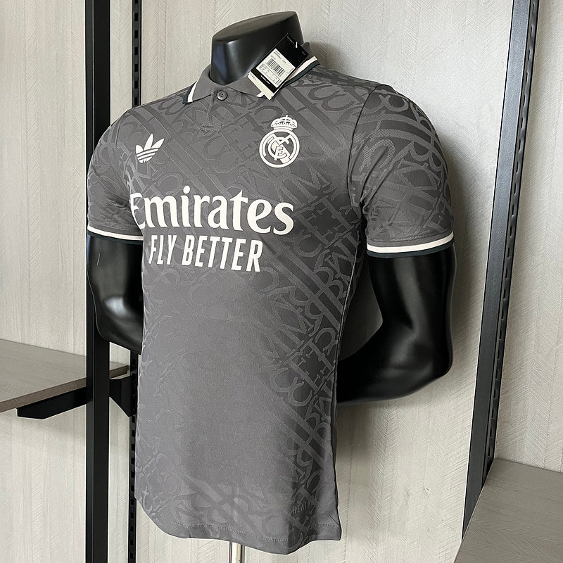 Camisa Real Madrid Polo 24/25 - Versão Jogador - Cinza