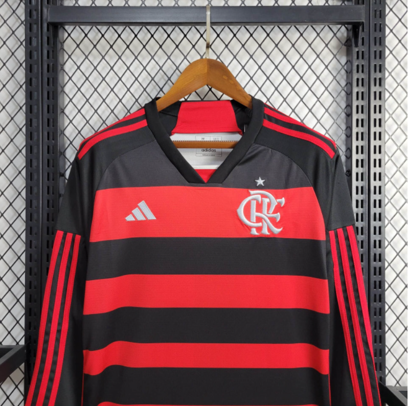 Camisa Flamengo 24/25 - Adidas Torcedor Manga Longa