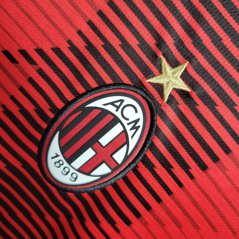 Camisa Ac de Milan Titular 23/24 - Puma Torcedor Manga Longa