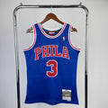 Camisa NBA Philadelphia 76ers #3  IVERSON retro Mitchell & Ness bordada 96/97 - Vermelho/Azul