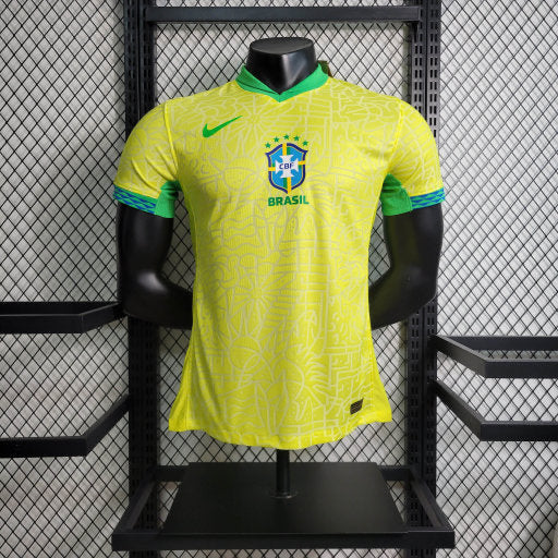 Camisa Brasil Titular 24/25  - Versão Jogador - Amarela