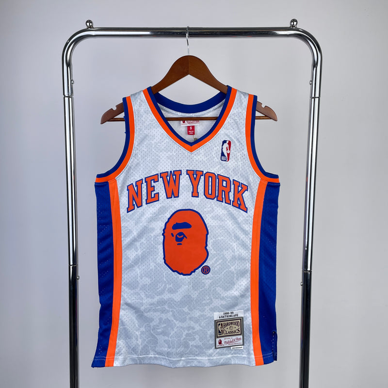 Camisa NBA New York Knicks 98/99 Mitchell & Ness x BAPE retrô