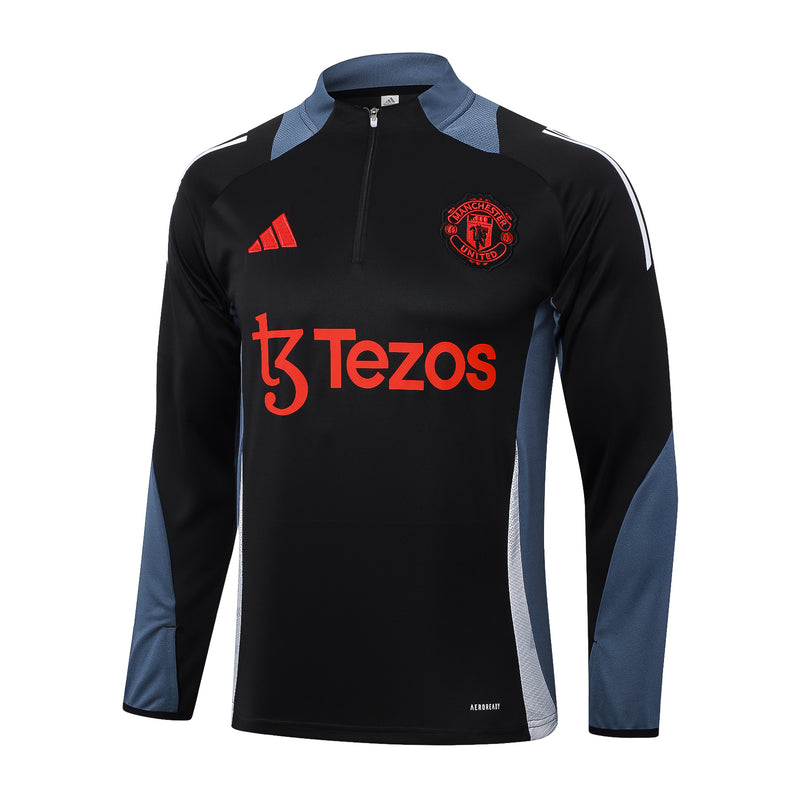 Blusão de treino Manchester United Titular 24/25 Adidas - Lançamento