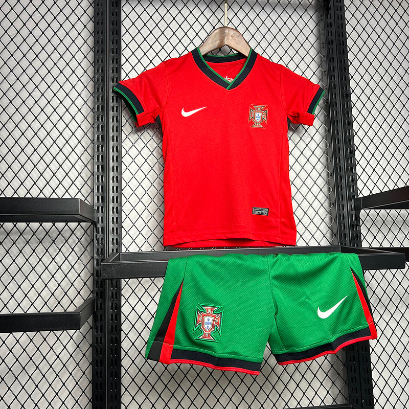 Kit Infantil Portugal Titular 24/25 - Vermelho