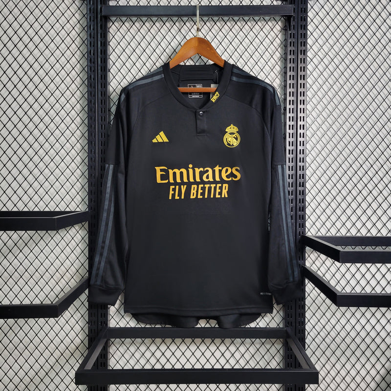 Camisa Real Madrid ll Black 23/24 - Torcedor Manga Longa