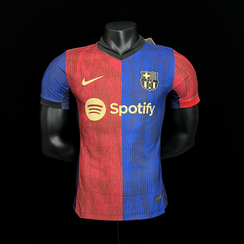 Camisa Barcelona 24/25 - Versão Jogador Vermelho/Azul