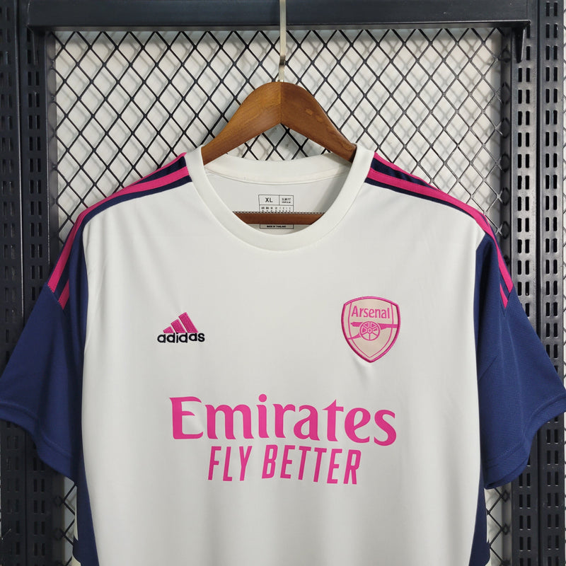 Camisa Arsenal Treino Branco 23/24 - Adidas Torcedor Masculina - Lançamento